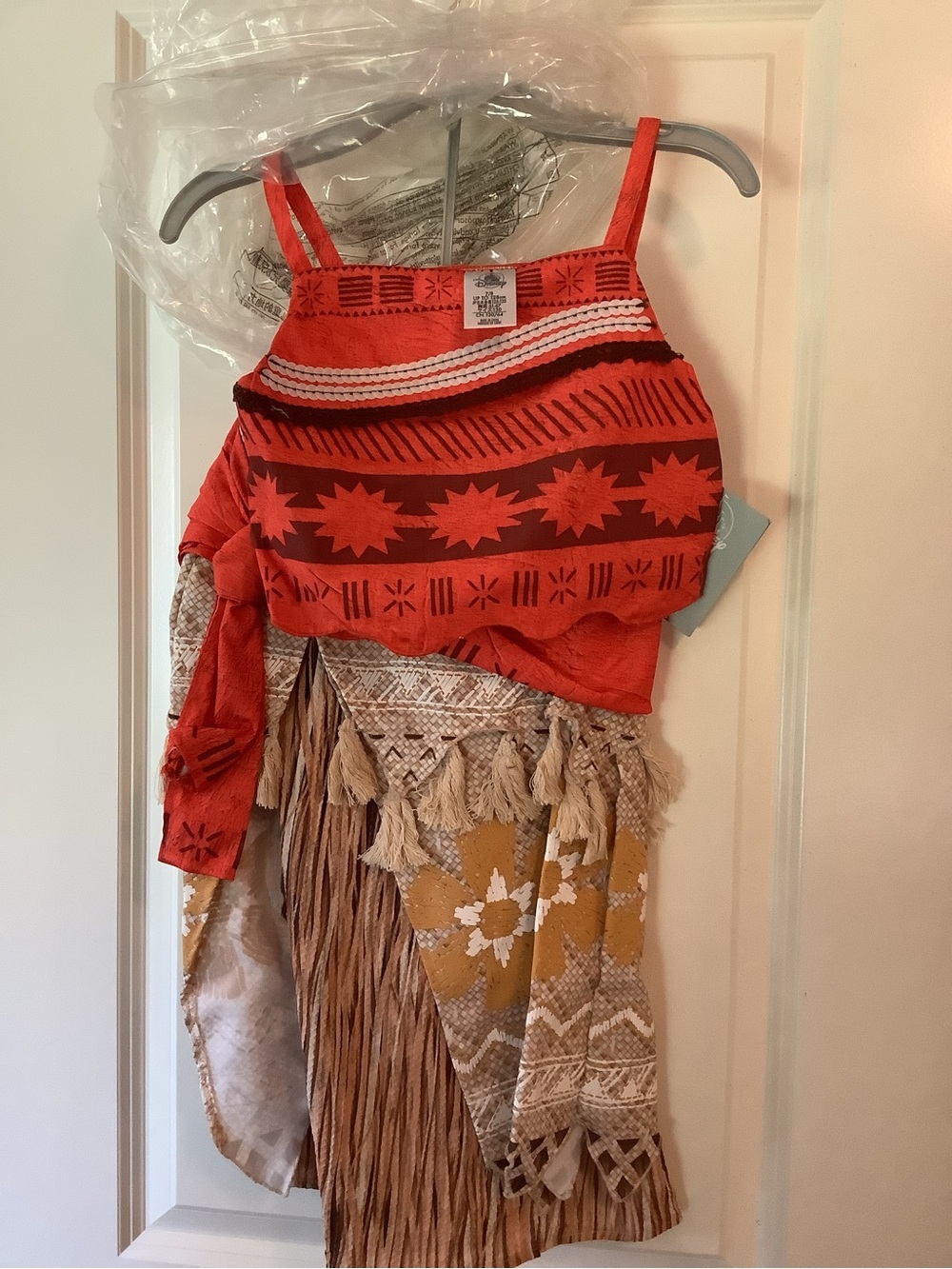 Disney Moana Costume Red and Tan Festival Dress Costume